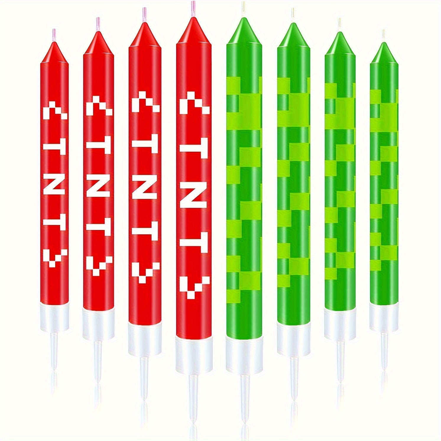 Unity Candle Set - 12/24 Buah Dekorasi Lilin Kue Piksel