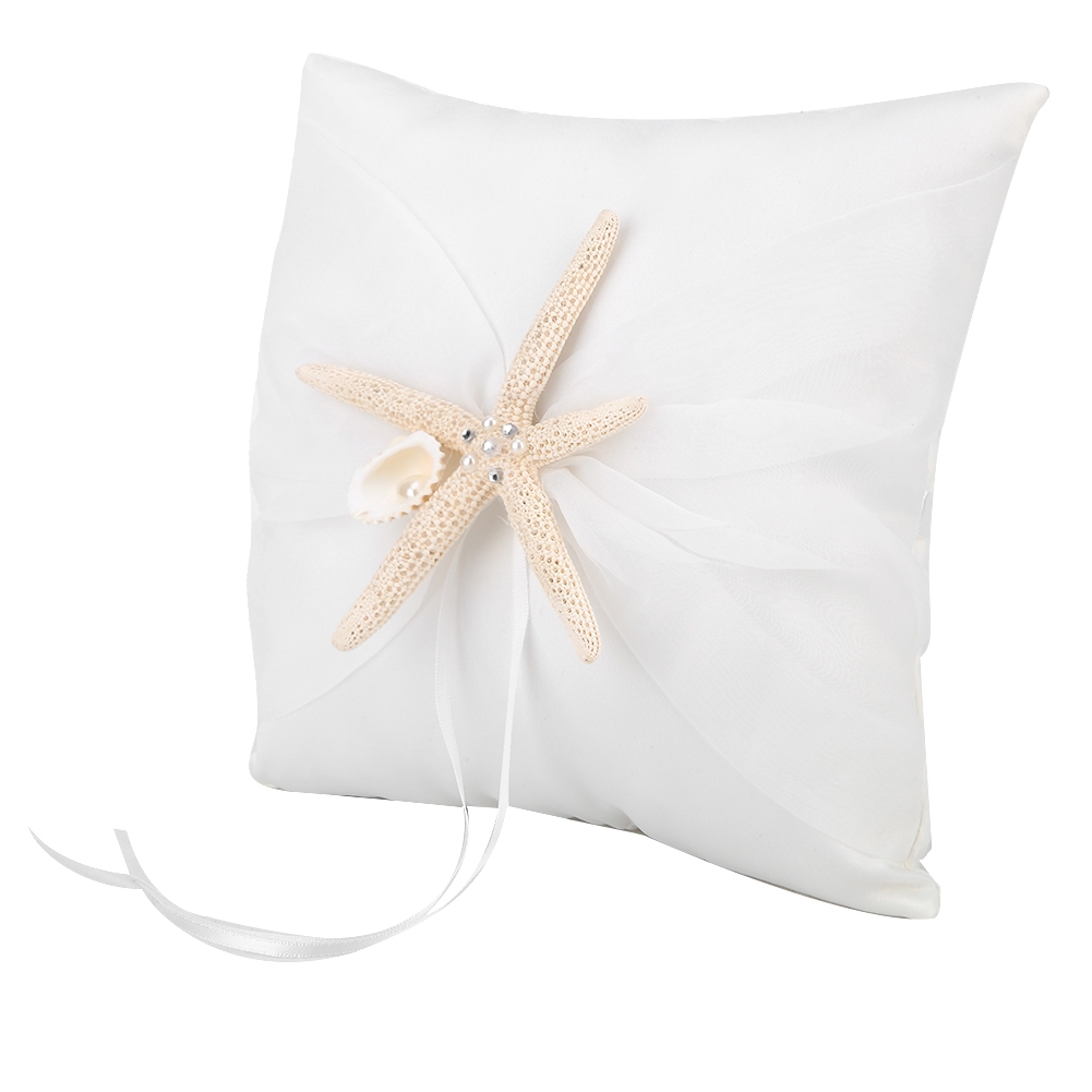 Ring Bearer Pillow - Bantal Penyangga Cincin Pernikahan Warna Gading