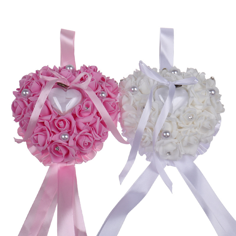 Ring Bearer Pillow - 1 Buah Kotak Cincin Bunga Mawar