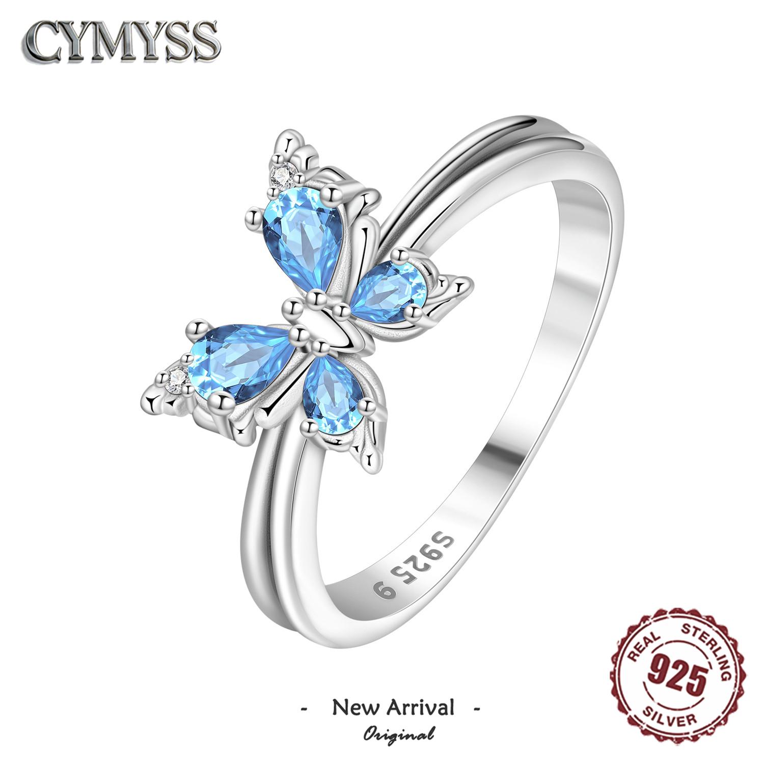 Wedding Z - Cincin Kupu-Kupu Perak Sterling 925 Elegan