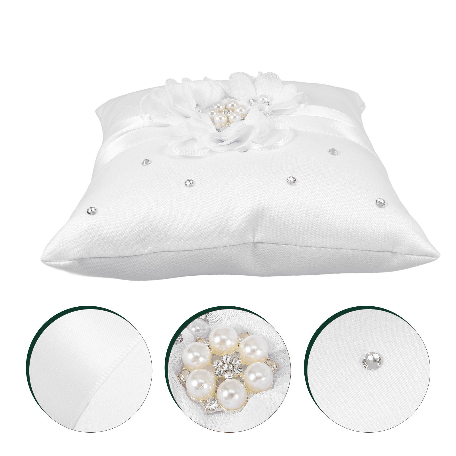 Ring Bearer Pillow - Bantal Cincin Pernikahan Bunga 20X20Cm Bantal