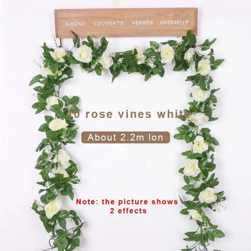 Wedding Arch Flower - 1 Buah 2.2M Bunga Putih Buatan