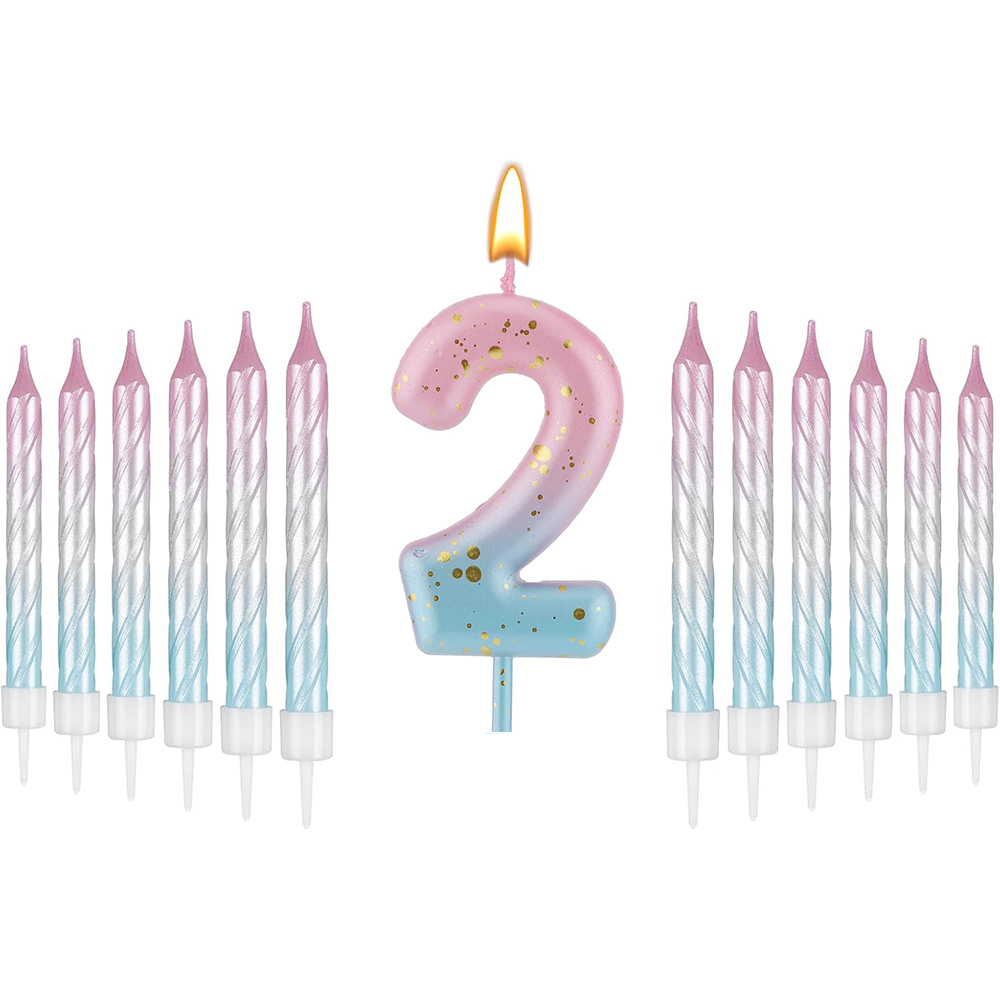 Unity Candle Set - Lilin Ulang Tahun Digital Set Gradasi
