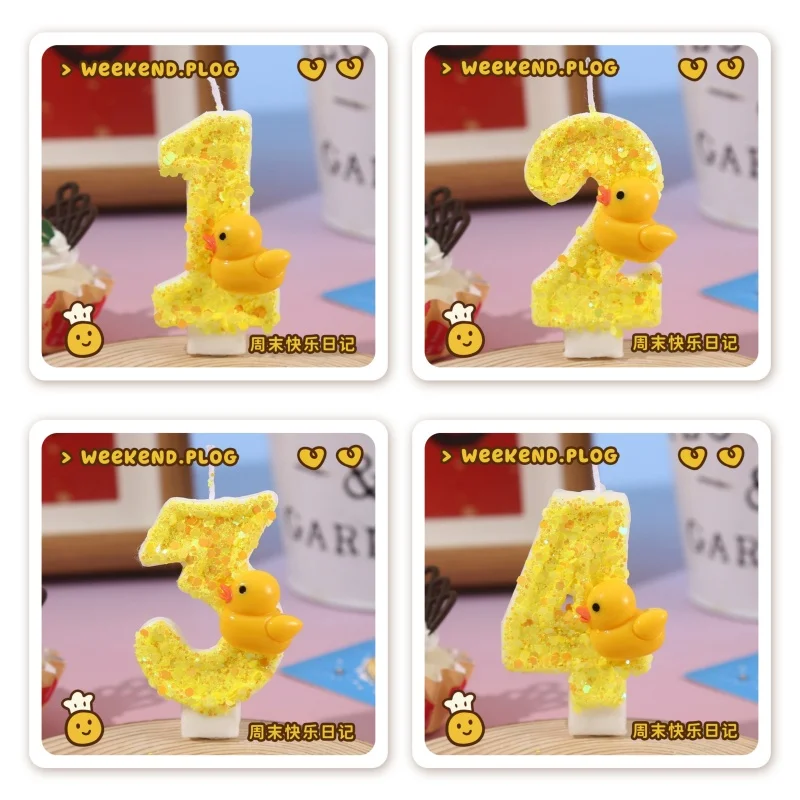 Unity Candle Set - Lilin Tema Bebek Kuning Mini 3D