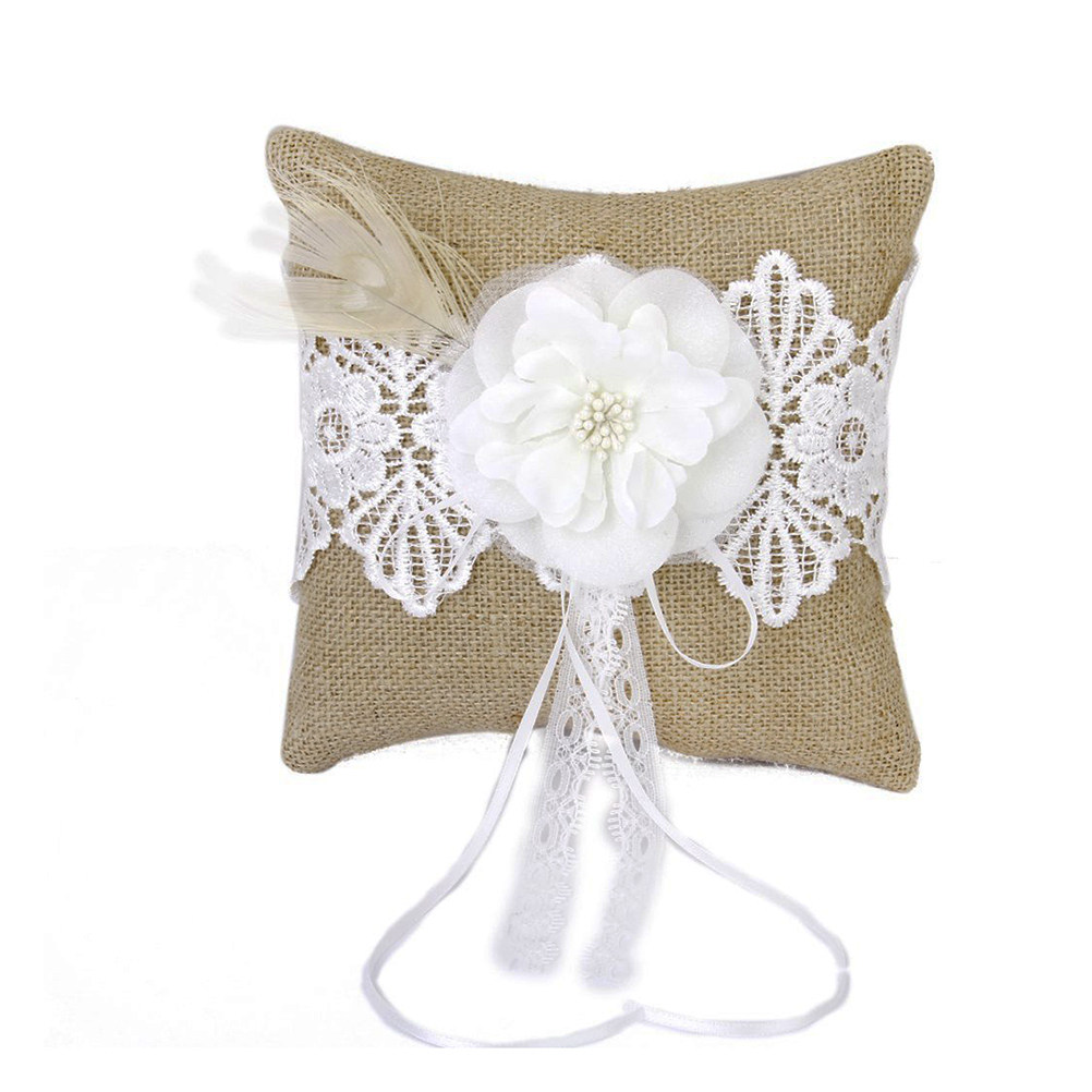 Bantal Cincin Pernikahan Jute  - Ring Bearer Pillow ulasan dan harga