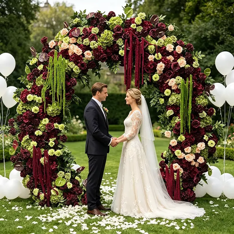 Bunga Gerbang Pernikahan denga - Wedding Arch Flower ulasan dan harga