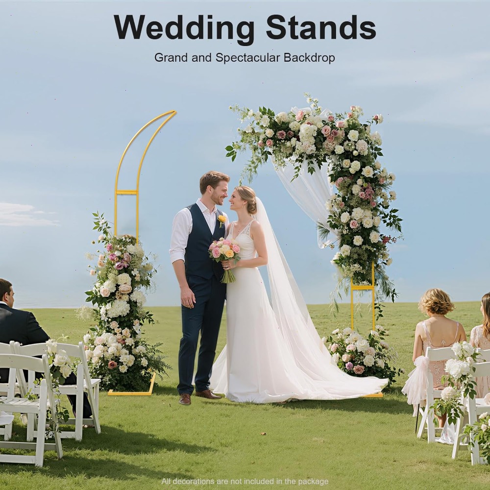 2 Buah Stand Lengkung untuk De - Wedding Arch Flower ulasan dan harga