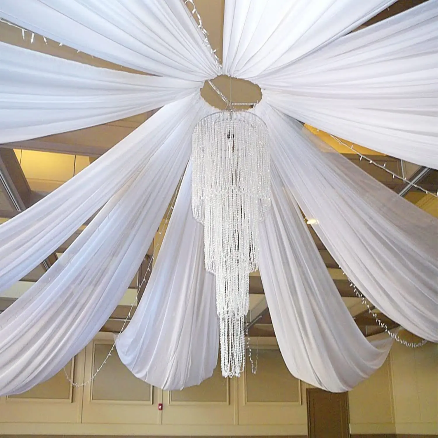 Tirai langit-langit gaun perni - Wedding Backdrop Curtain ulasan dan harga