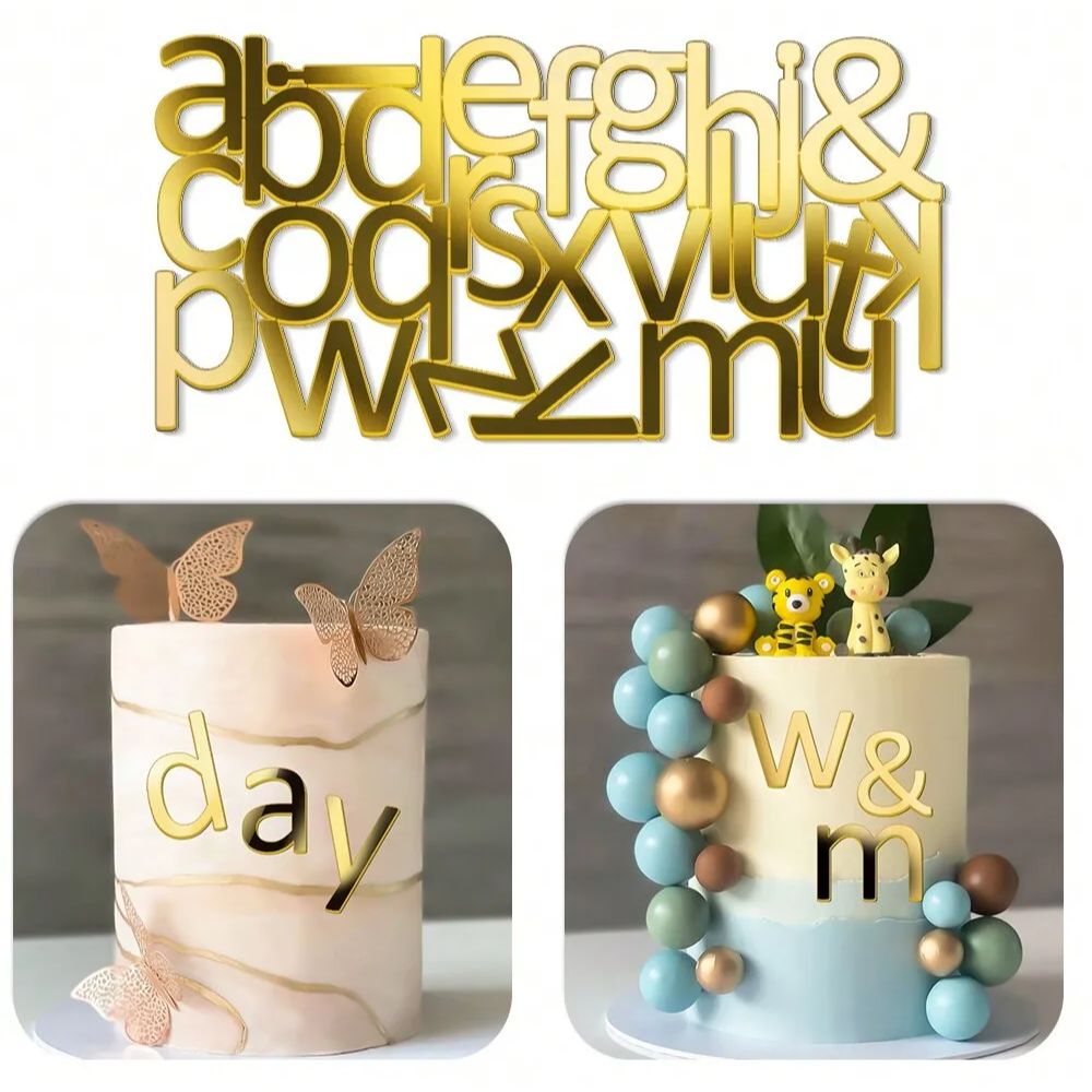 1set A-Z akrilik cermin emas,  - Wedding Z ulasan dan harga