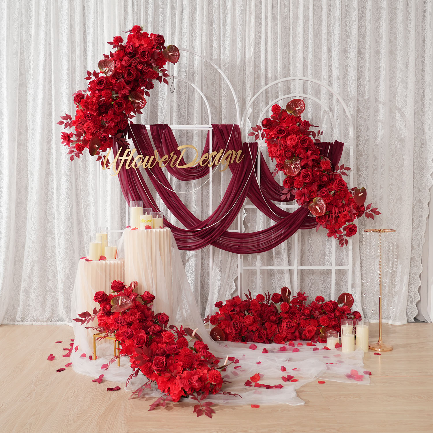 Dekorasi Lengkung Pernikahan U - Wedding Arch Flower ulasan dan harga
