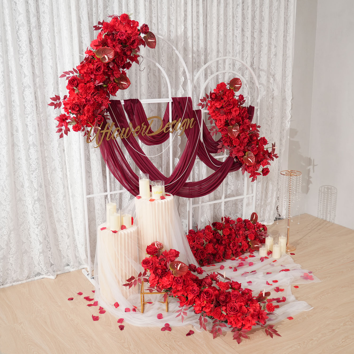 Dekorasi Lengkung Pernikahan U - Wedding Arch Flower ulasan dan harga