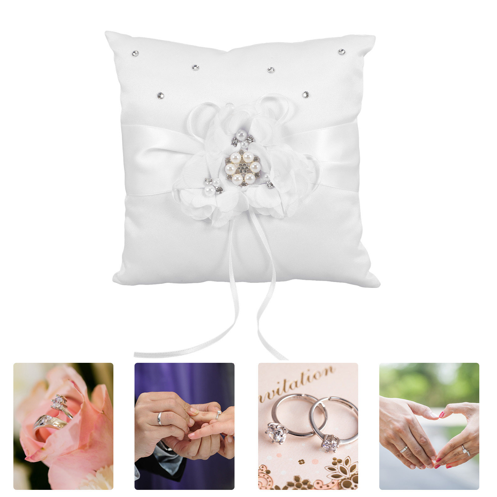 Bantal Cincin Pernikahan Bunga - Ring Bearer Pillow ulasan dan harga