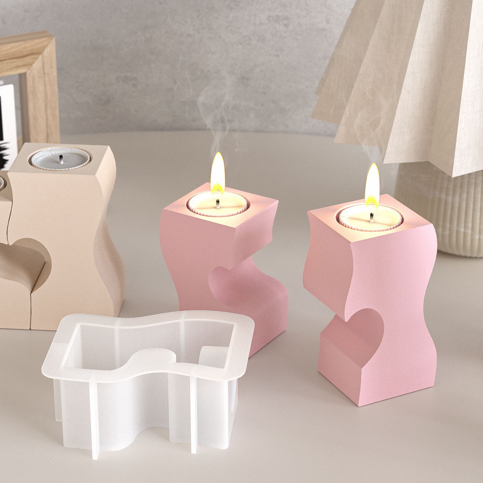 S Cetakan Silikon Lilin Hati D - Unity Candle Set ulasan dan harga