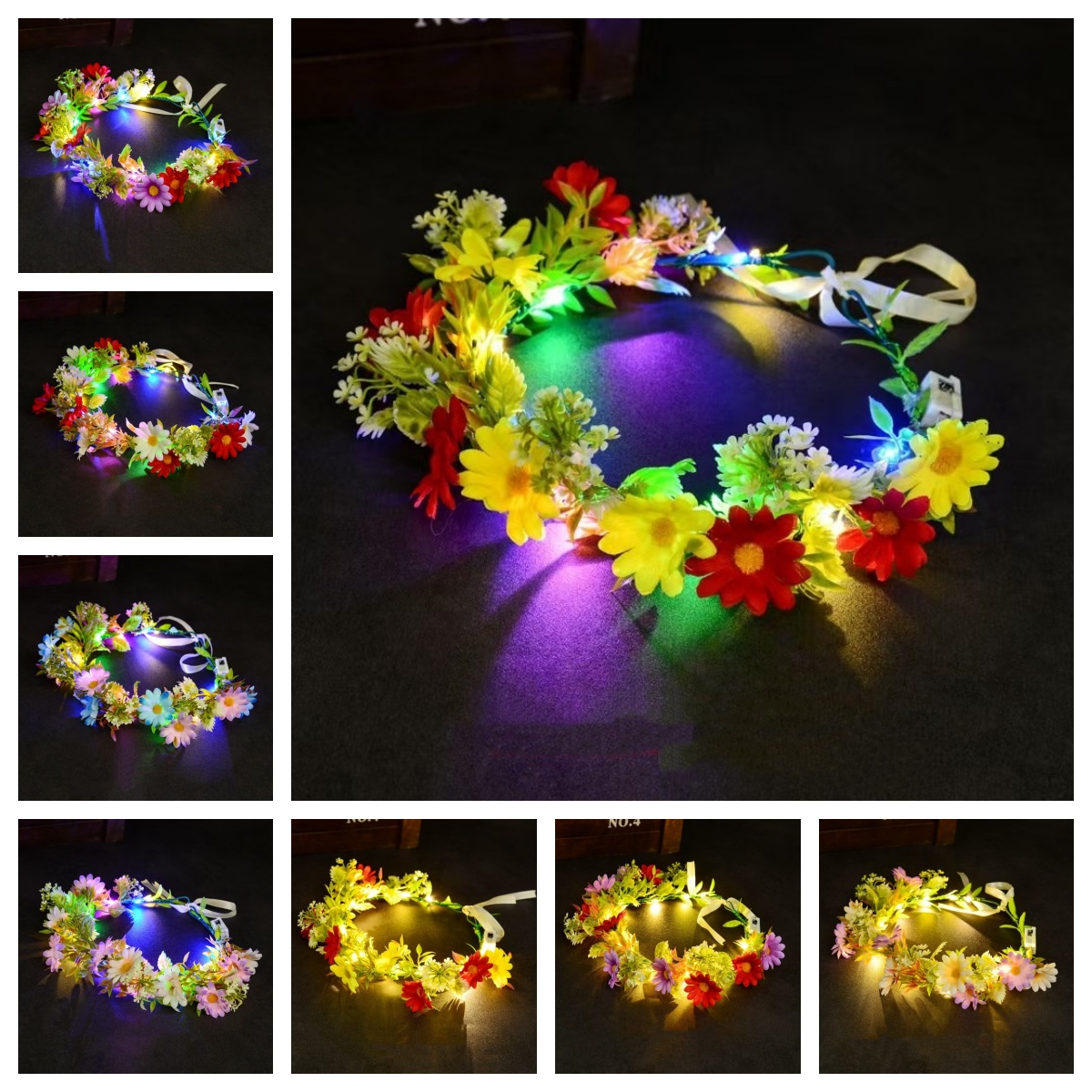 Mahkota Bunga LED Menyala, Hia - Wedding Arch Flower ulasan dan harga