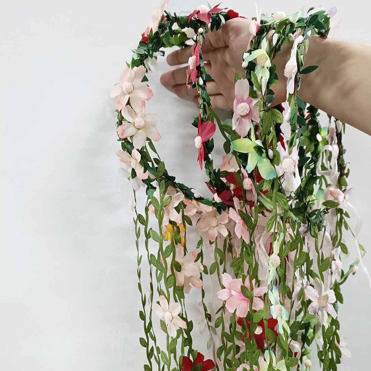 Ikat Kepala Mahkota Tanaman Me - Wedding Arch Flower ulasan dan harga