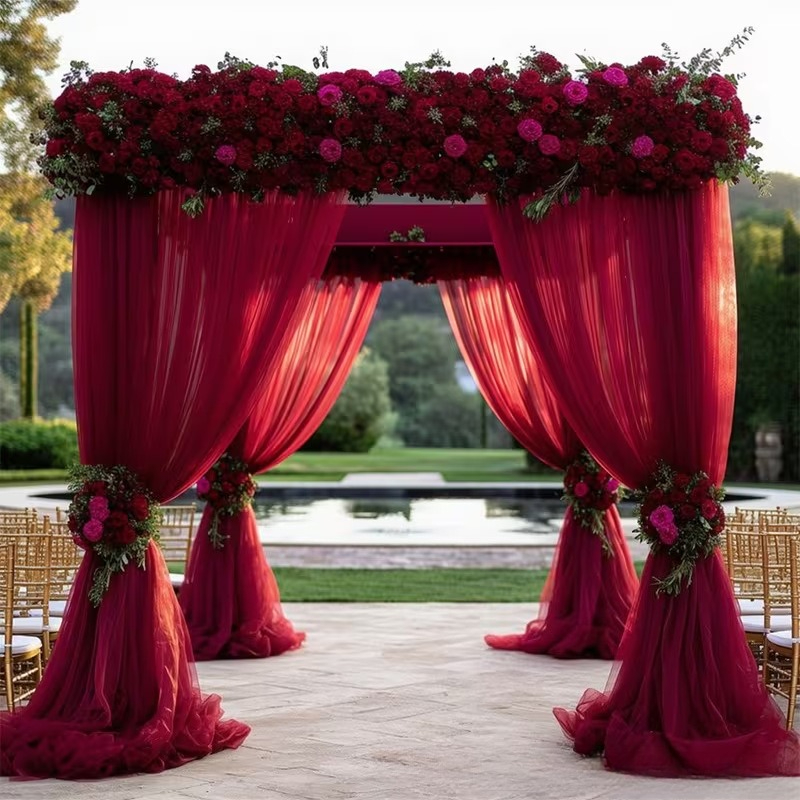 Kain Tirai Lengkung Pernikahan - Wedding Backdrop Curtain ulasan dan harga