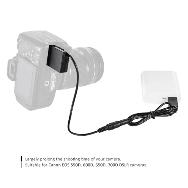 DR-E8 Dummy Baterai dengan DC  - Wedding Power Supply ulasan dan harga