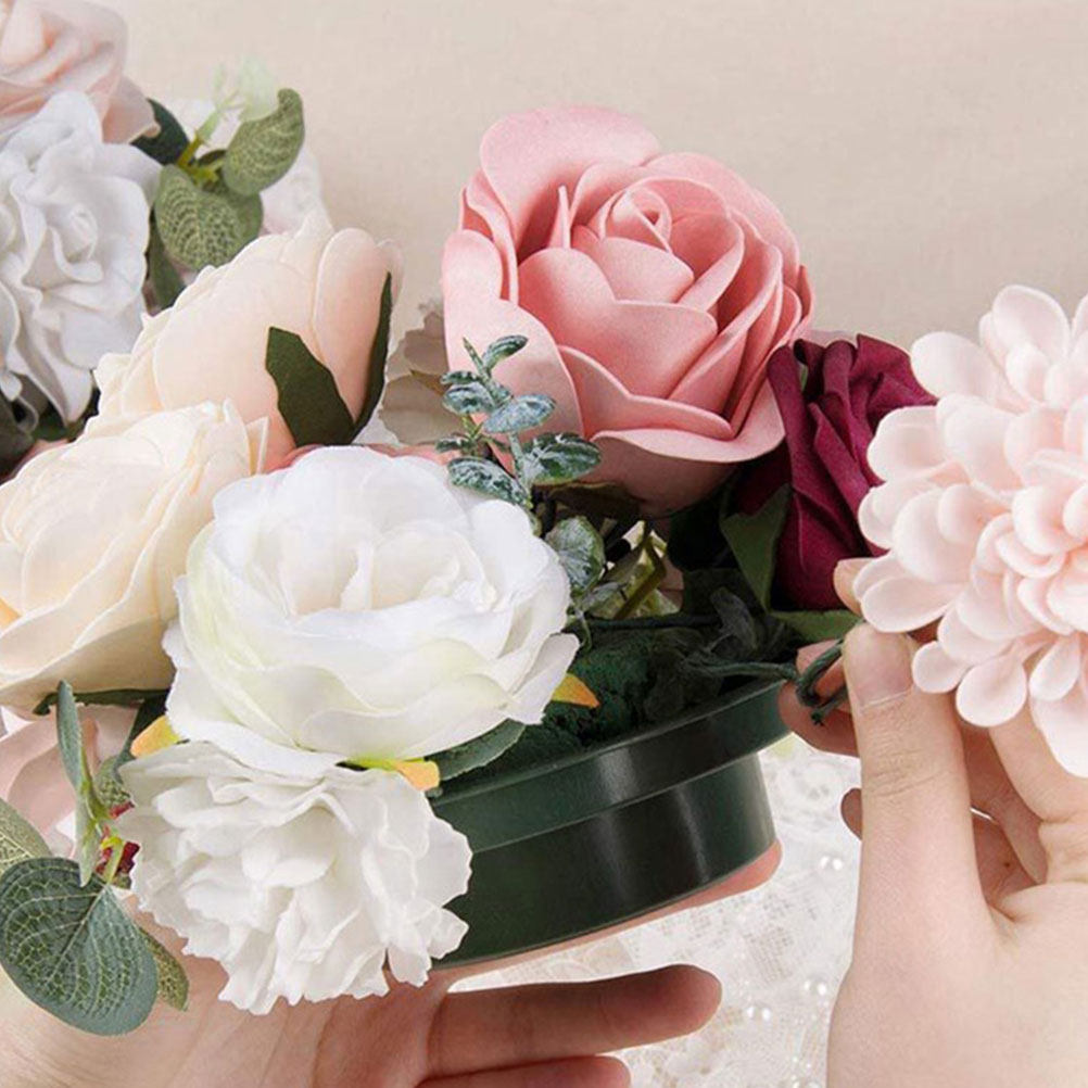 2Pcs Alas Bunga Bulat Berbahan - Wedding Floral Supply ulasan dan harga
