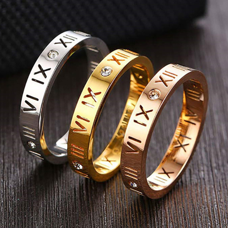 Cincin angka Romawi berongga b - Wedding Z ulasan dan harga