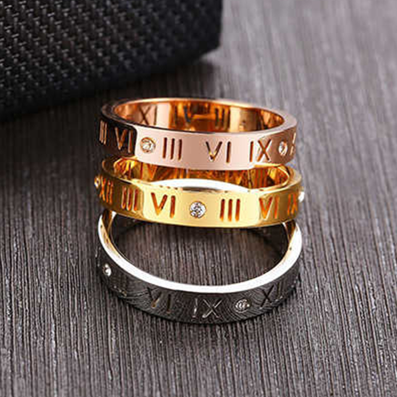 Cincin angka Romawi berongga b - Wedding Z ulasan dan harga